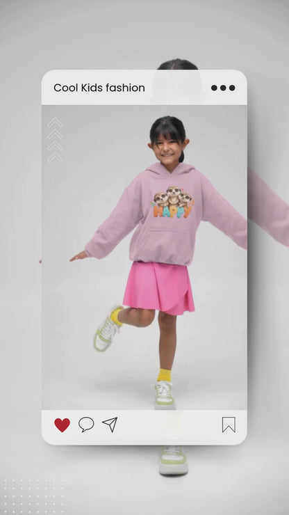 Happy Erdmännchen Kinder Hoodie Pullover Bio Baumwolle Hochwertig Langlebig - Mini Cruiser Hoodie 2.0 STST SH