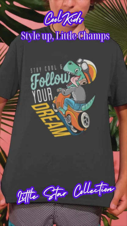 Mantente fresco y sigue tu sueño - Camiseta de manga corta para niños, algodón orgánico, alta calidad, duradera - Camiseta Mini Creator 2.0 ST/ST SH