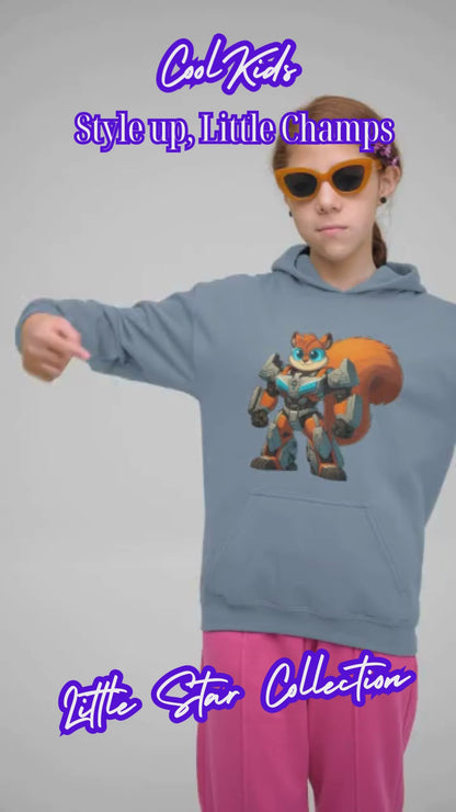 Eichhörnchen Transformer Bully - Hochwertiger Mittelschwerer Fleece-Hoodie für Jugendliche - Weltweit Verfügbar - GL