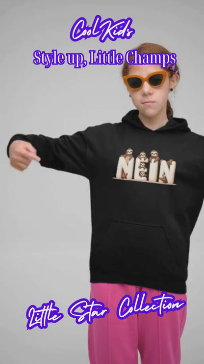 NEIN Faultiere Kinder Hoodie Pullover Bio Baumwolle Hochwertig Langlebig-Mini Cruiser Hoodie 2.0 ST/ST SH
