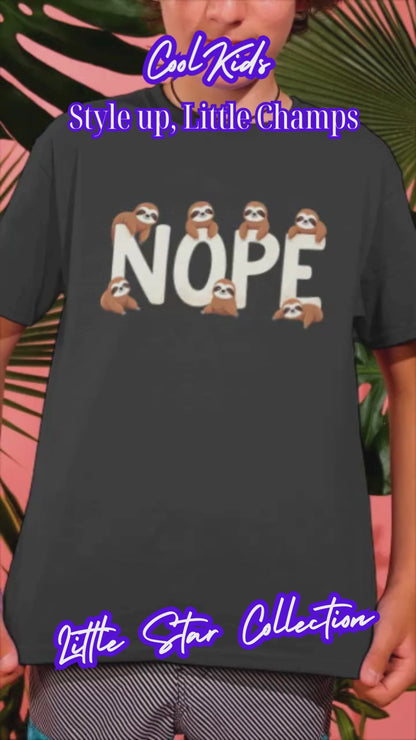 Nope Faultier - Kinder T-Shirt Kurzarm-Shirt Bio Baumwolle Hochwertig Langlebig - Mini Creator T-Shirt 2.0 ST/ST SH