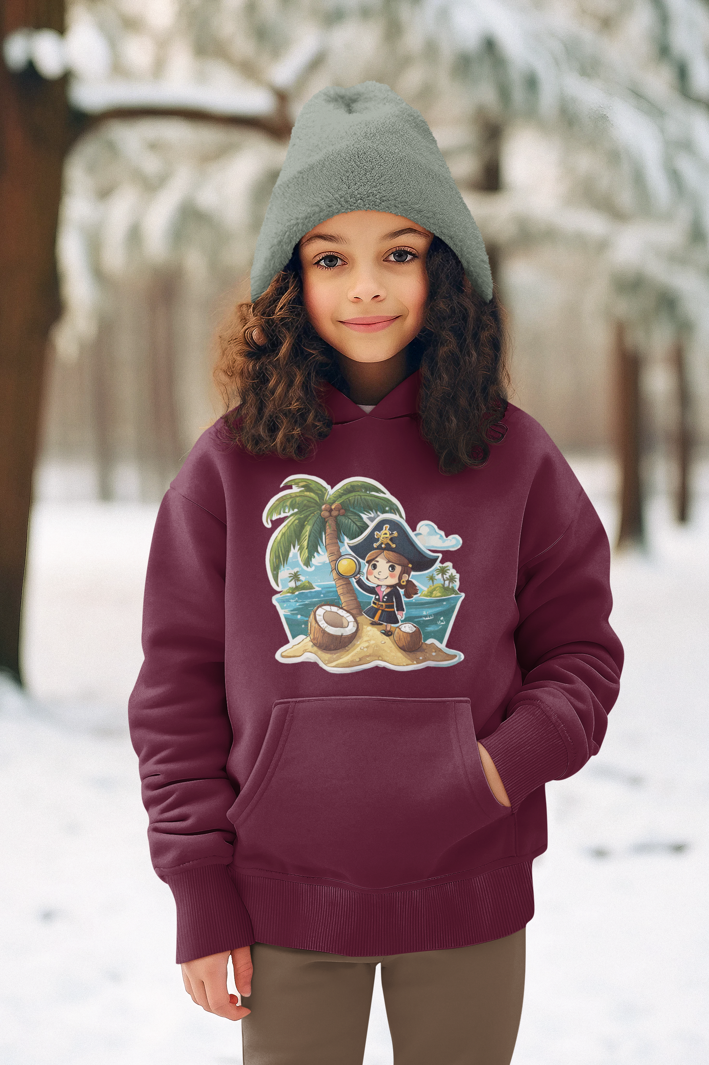 Sudadera con capucha premium para niños Pirata Zanzíbar