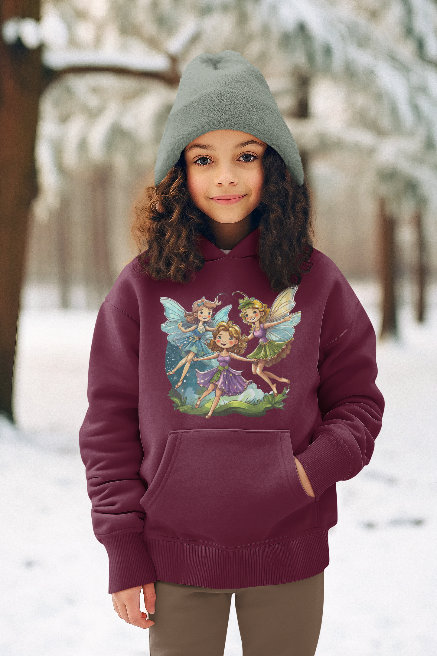 Sudadera con capucha premium para niños Fairy Dance