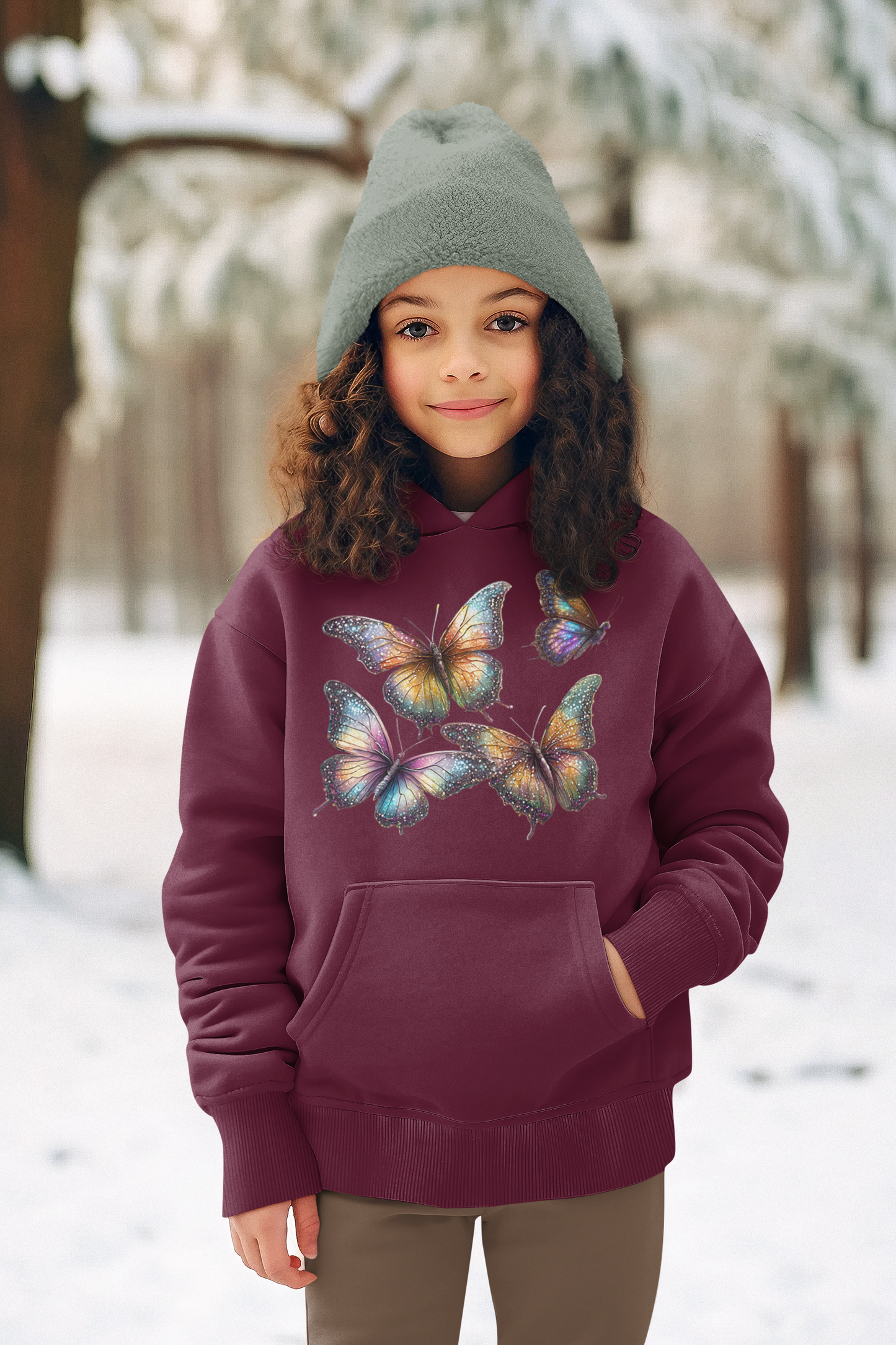 Sudadera con capucha Premium para niños Butterfly Group