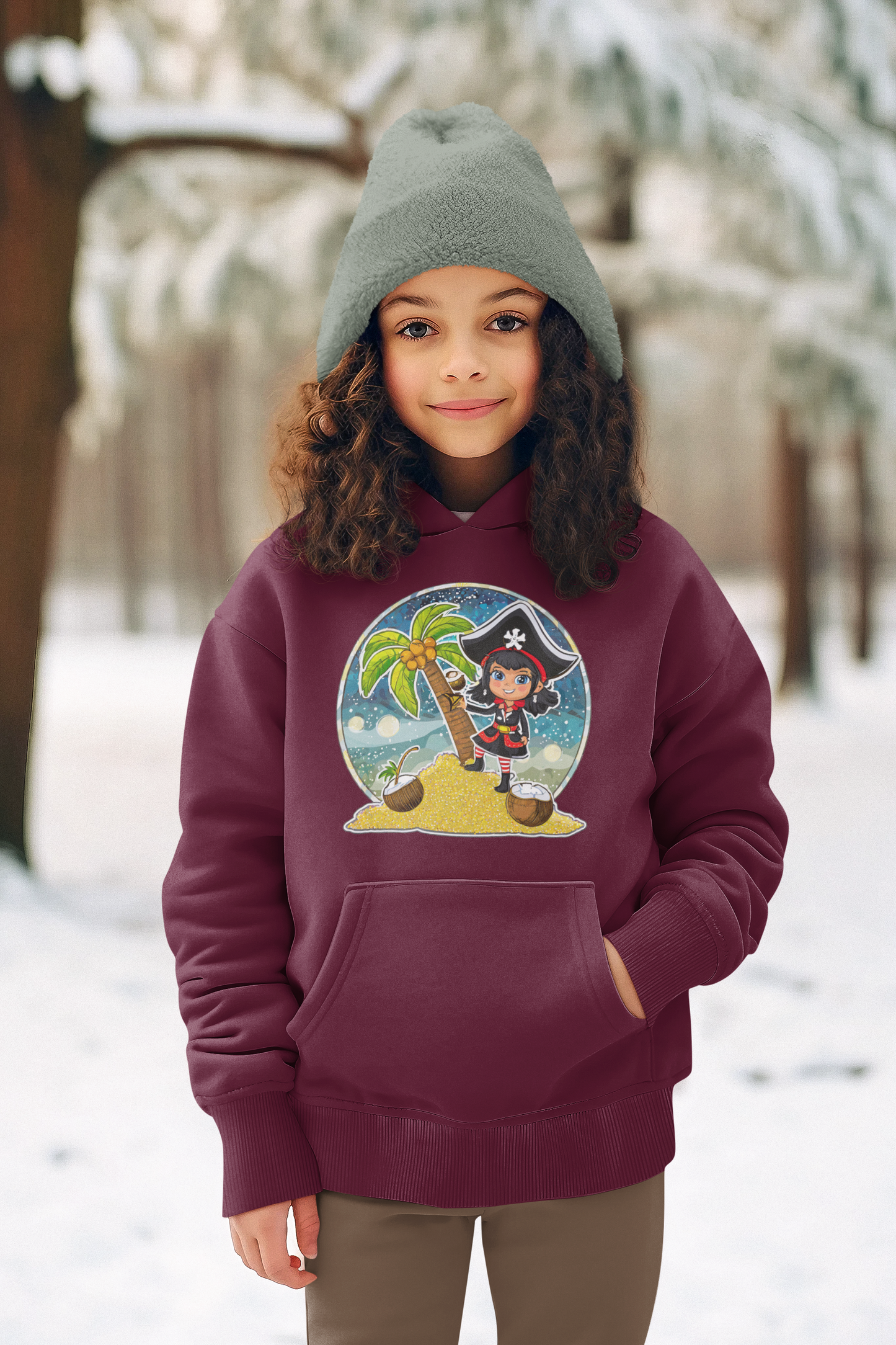 Sudadera con capucha premium para niños Pirata