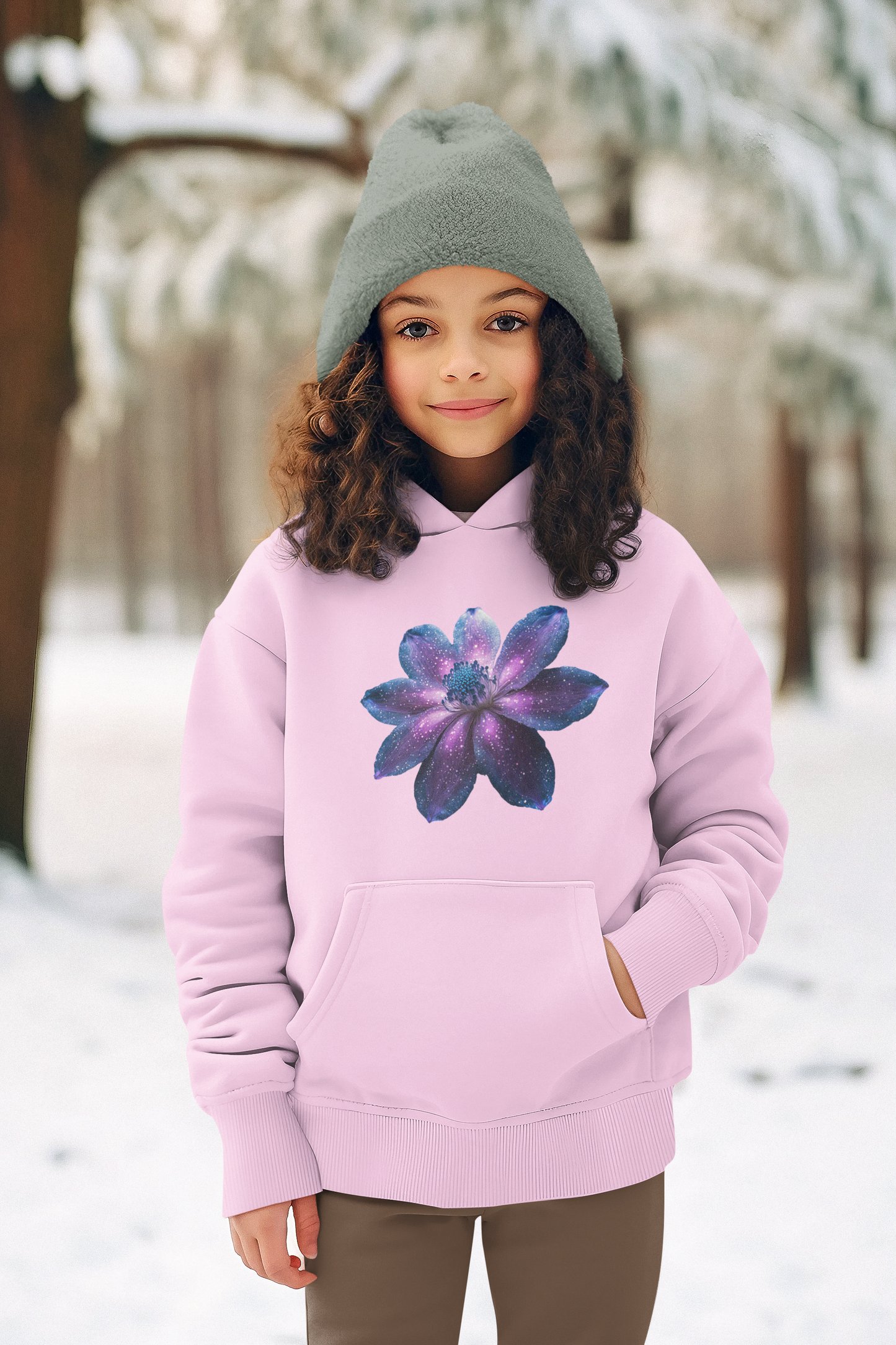 Mini cruiser hoodie galaxy flower