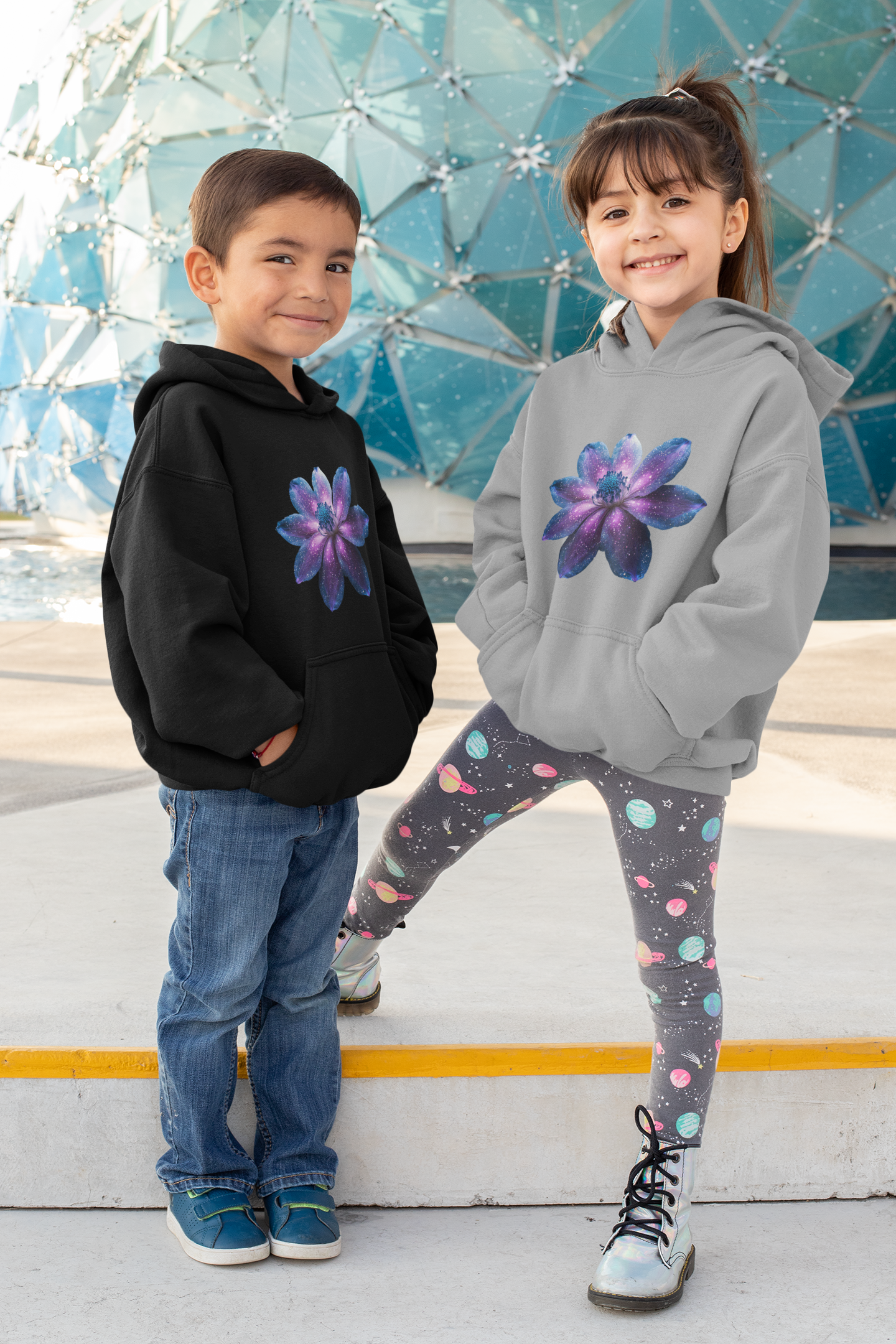 Mini cruiser hoodie galaxy flower