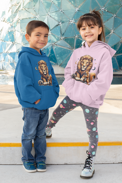 Sudadera con capucha Premium para niños Loewe con ardillas y lunas