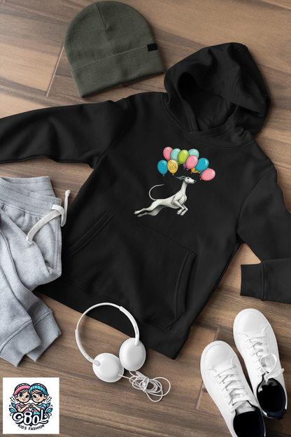 Kinder Unisex Premium Hoodie - Windhund Luftballons FARFROMFEAR  - Mini Cruiser Hoodie 2.0 ST/ST