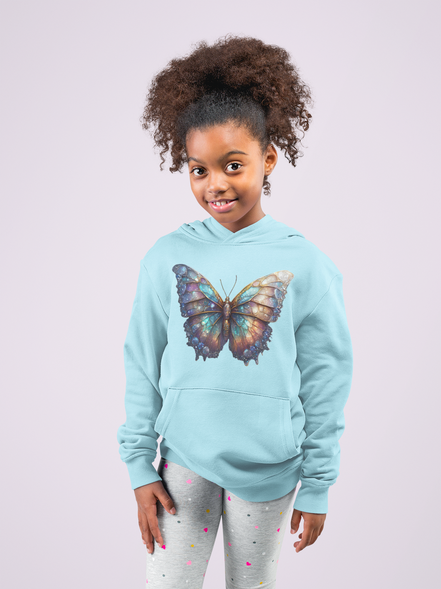 Kids Premium Hooded Sweat Butterfly Gallaxy