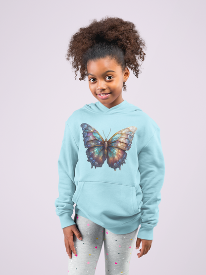 Sudadera con capucha premium para niños Butterfly Gallaxy