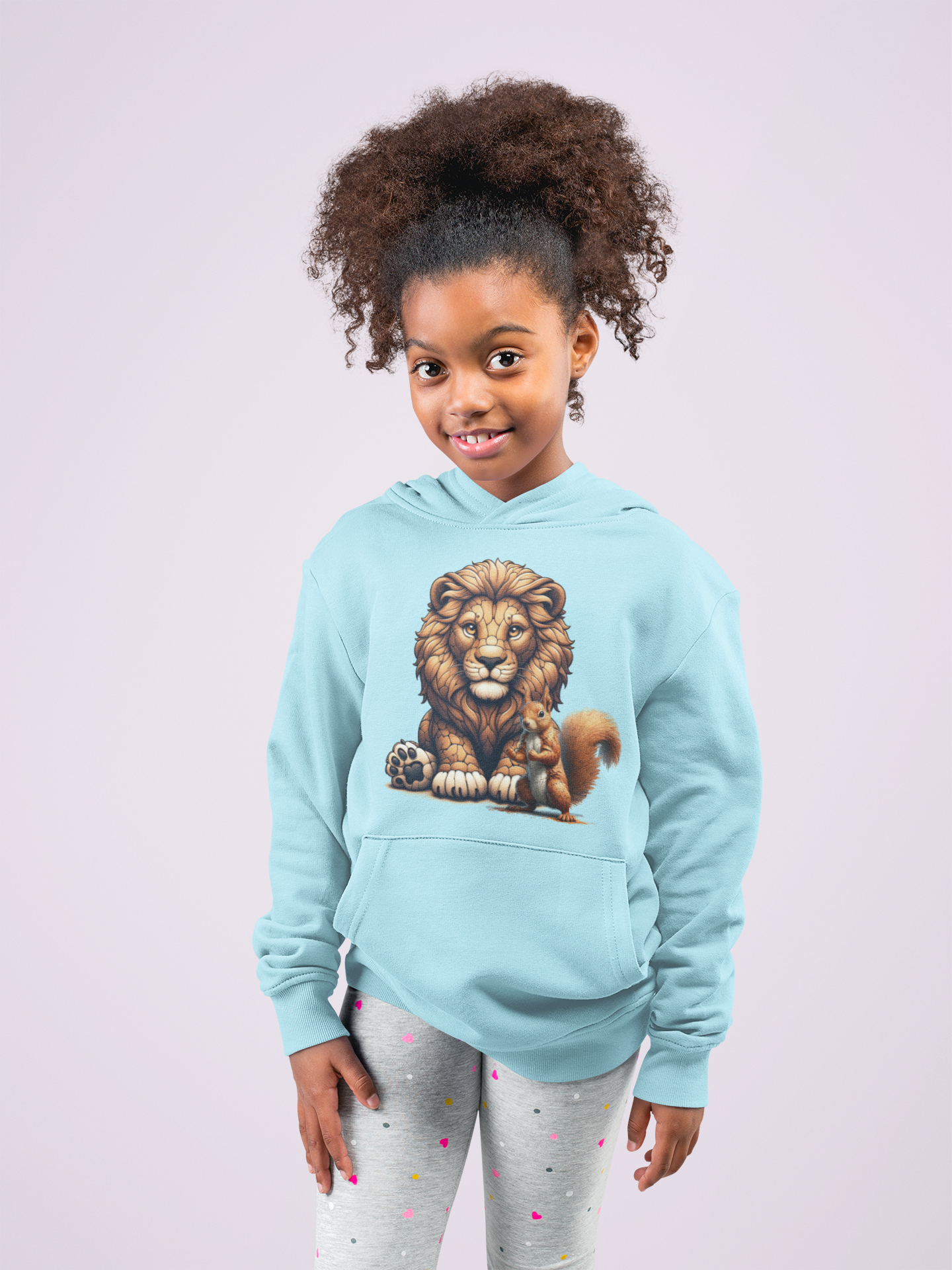 Kids Premium Hooded Sweat Loewe with squirrel