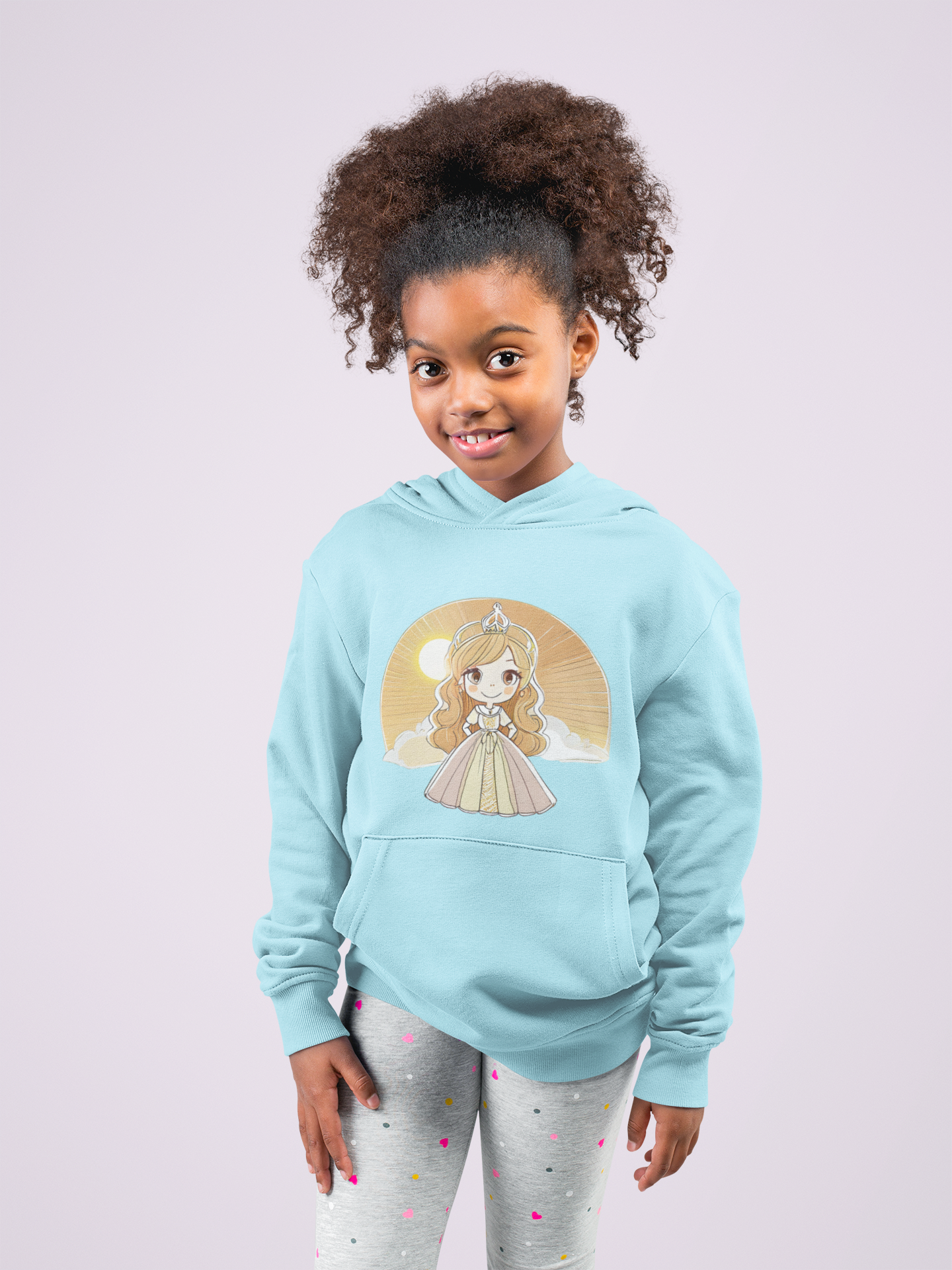 Kids Premium Hooded Sweat Princess Yellow Sunrise