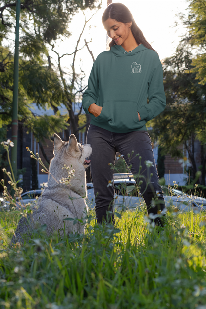 Sudadera con capucha para mujer con estampado DTF - FARFROMFEAR Bienestar Animal Estampado a doble cara