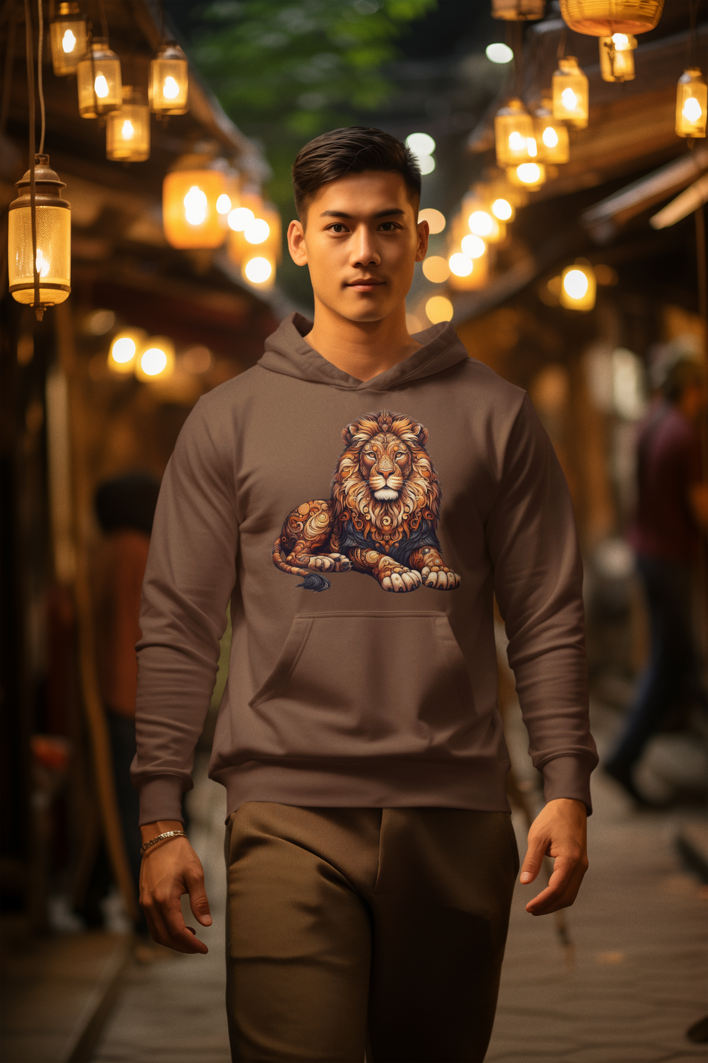 Premium Hoodie Mandala Lion