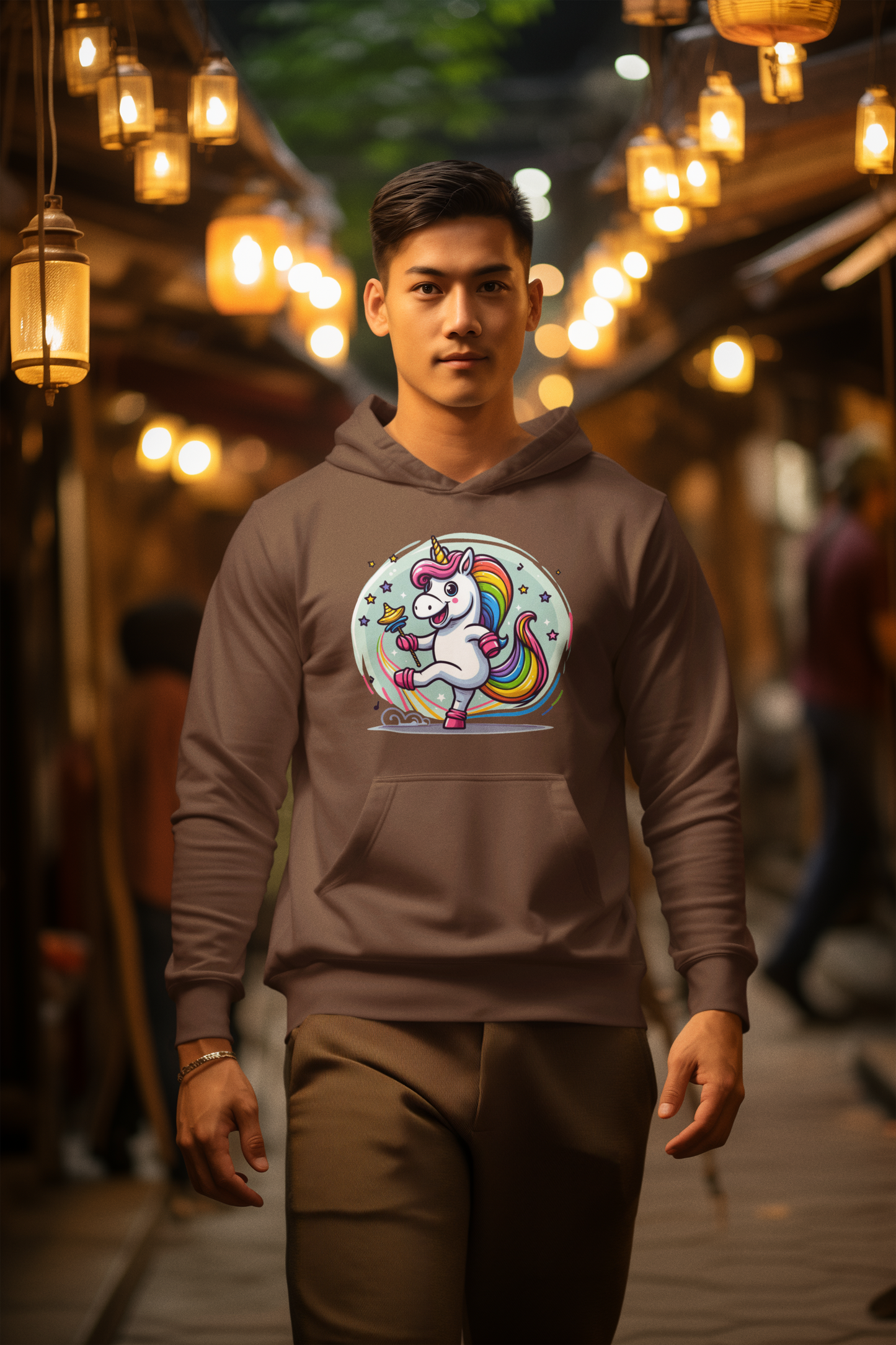 Sudadera con capucha Cruiser unicornio bailando con burbuja