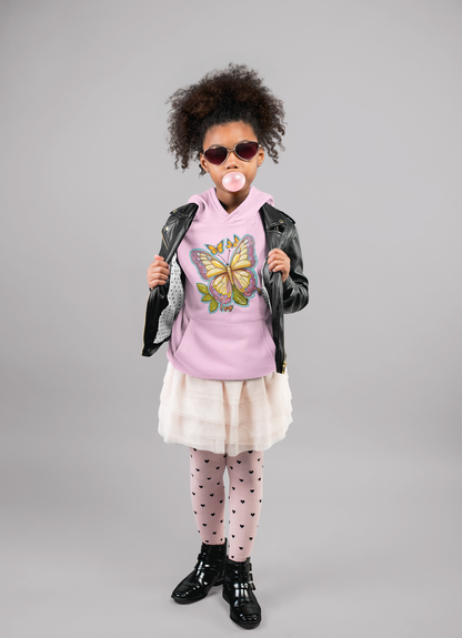 Sudadera con capucha mini cruiser mariposa pintada con aura