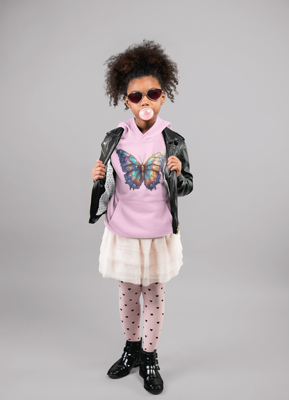 Sudadera con capucha premium para niños Butterfly Gallaxy