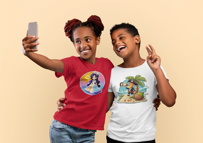 Prinzessin Sonnenuntergang mit Blauschimmer T-Shirt Kids SK