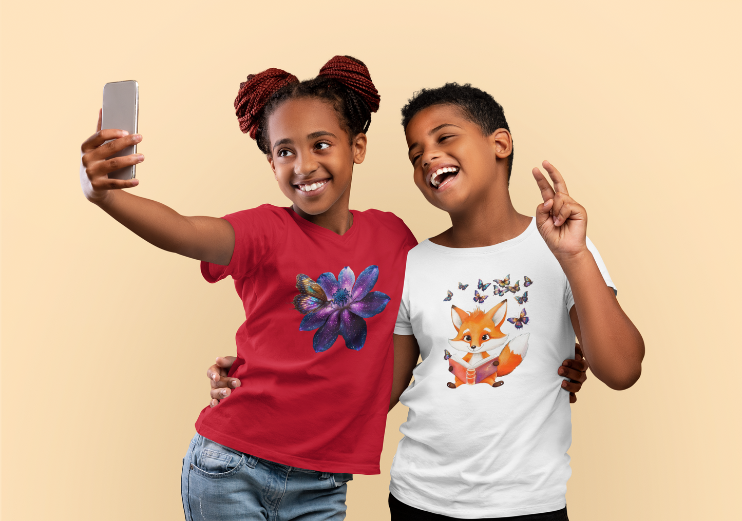 T-Shirt Kids Galaxy Flower with Butterfly