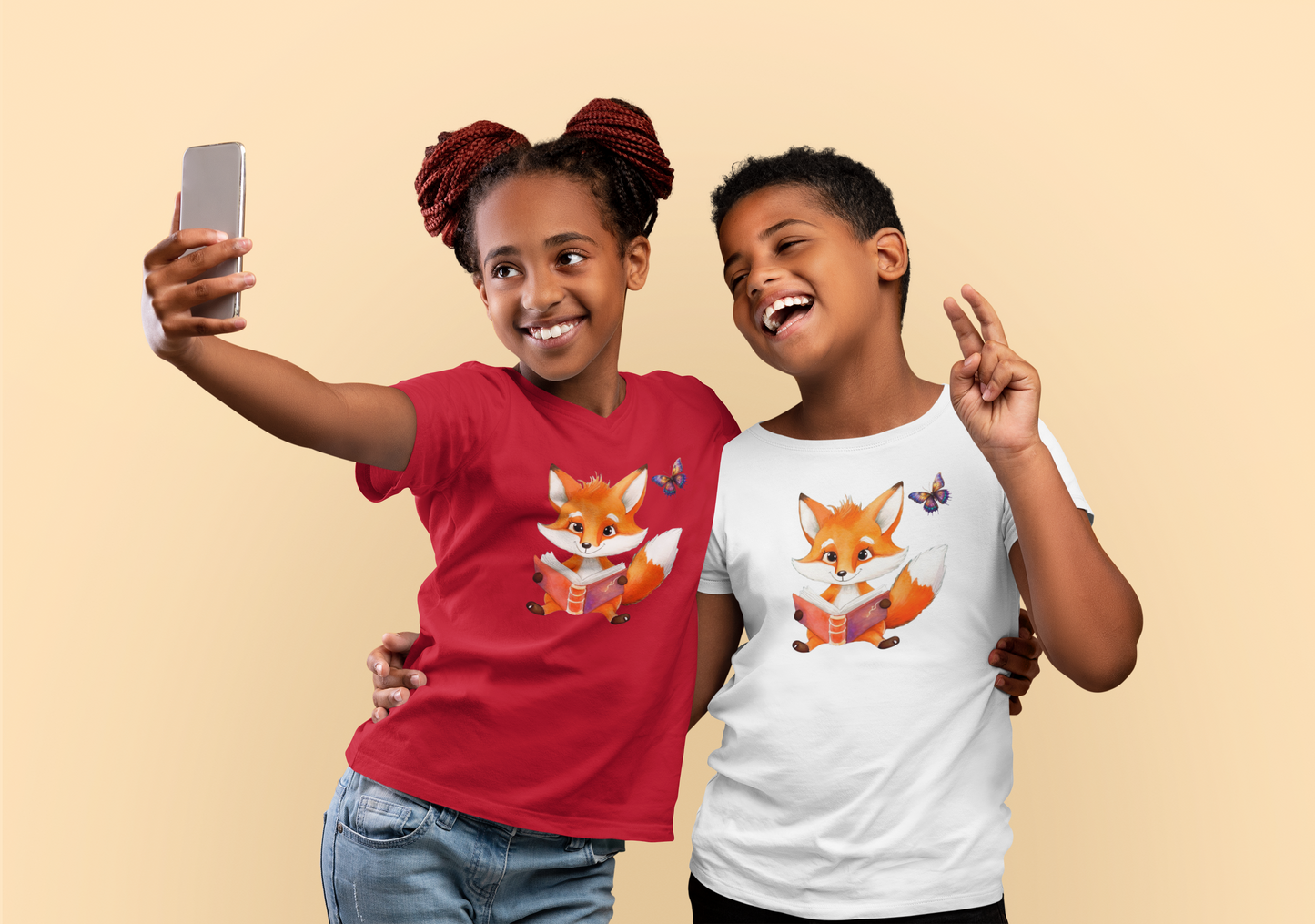 T-Shirt Kids Fox with Butterfly