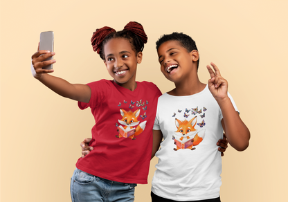 Fuchs mit Schmetterling Gruppe T-Shirt Kids SK