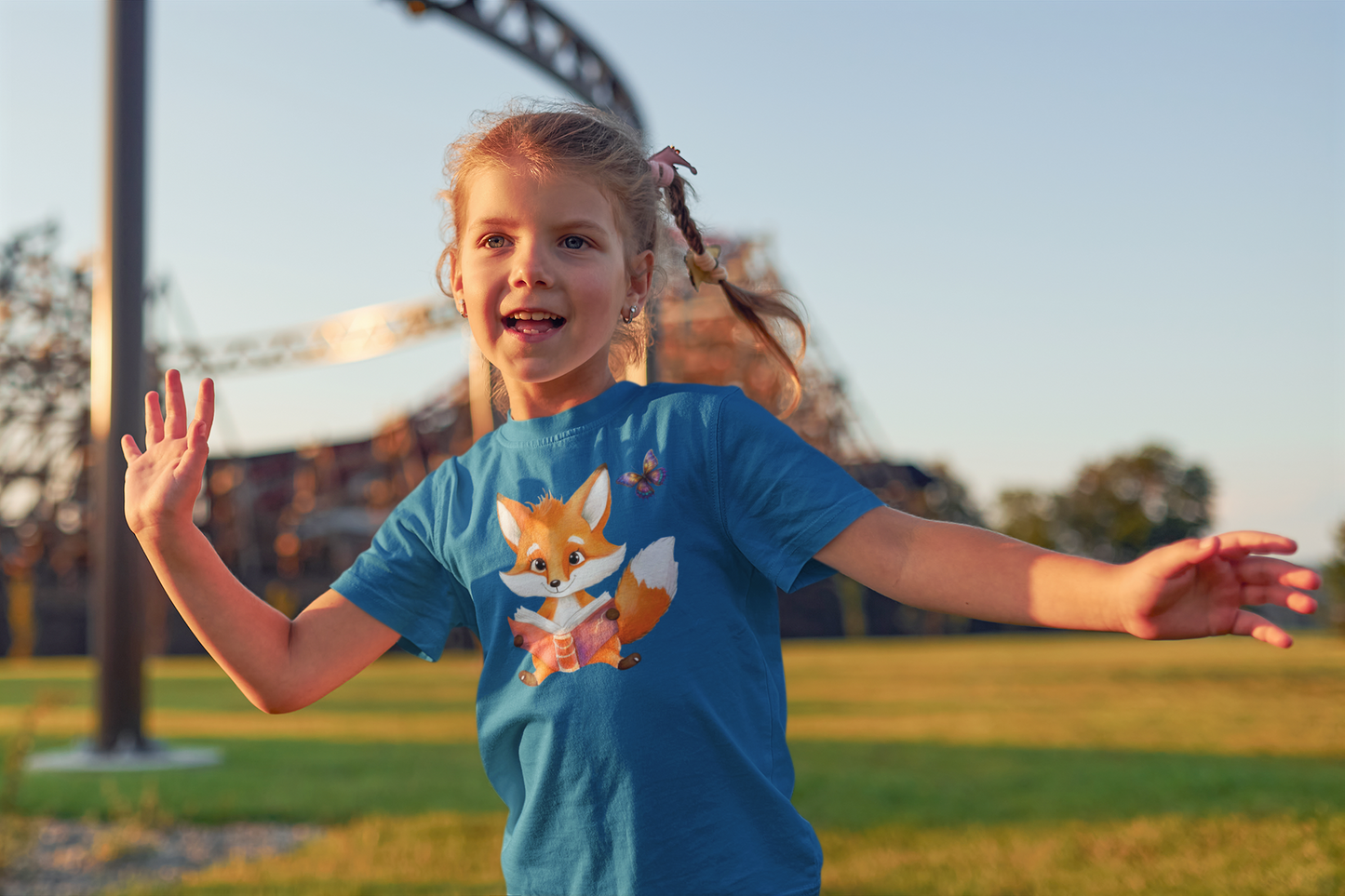 T-Shirt Kids Fox with Butterfly