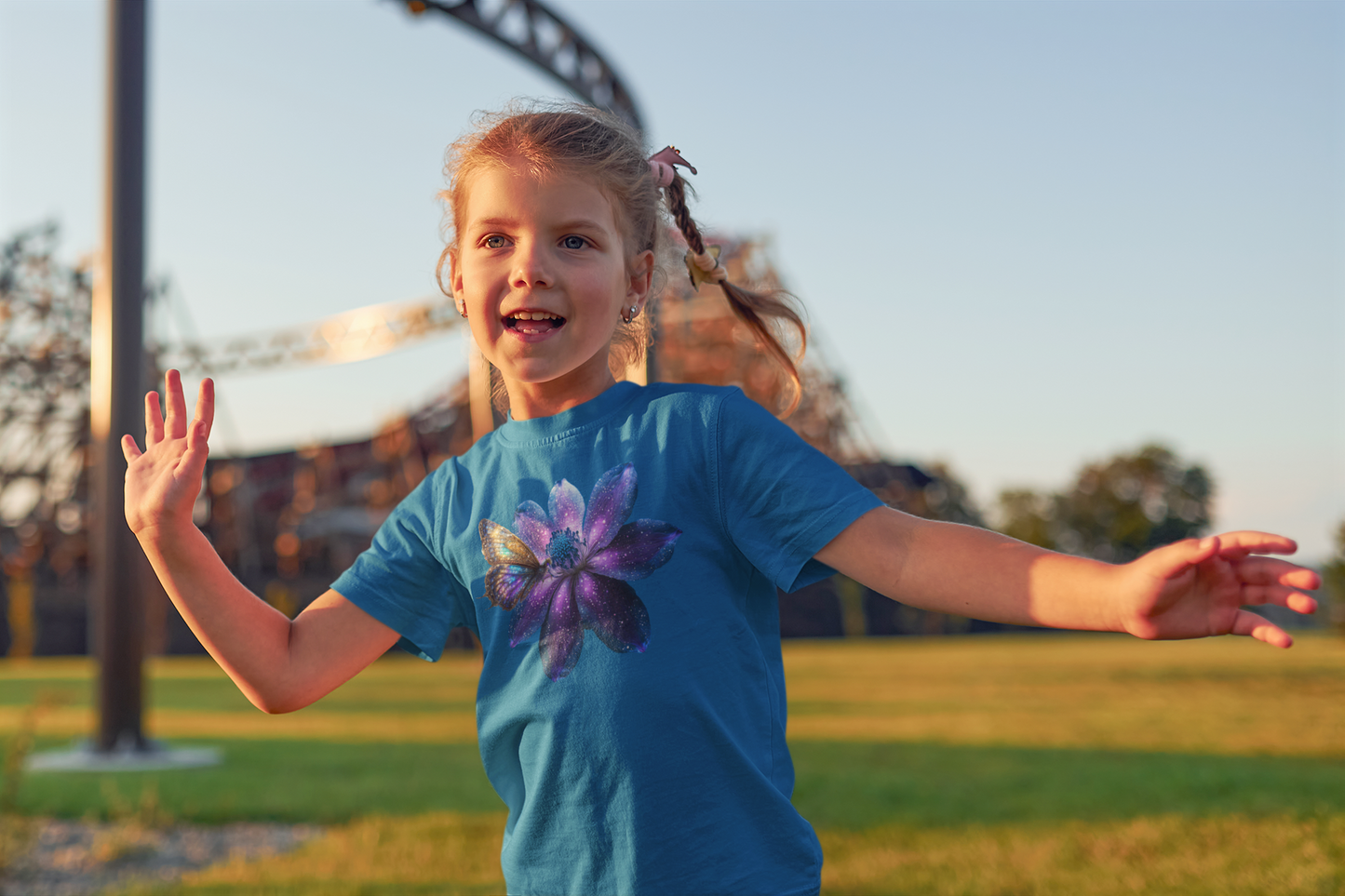 T-Shirt Kids Galaxy Flower with Butterfly