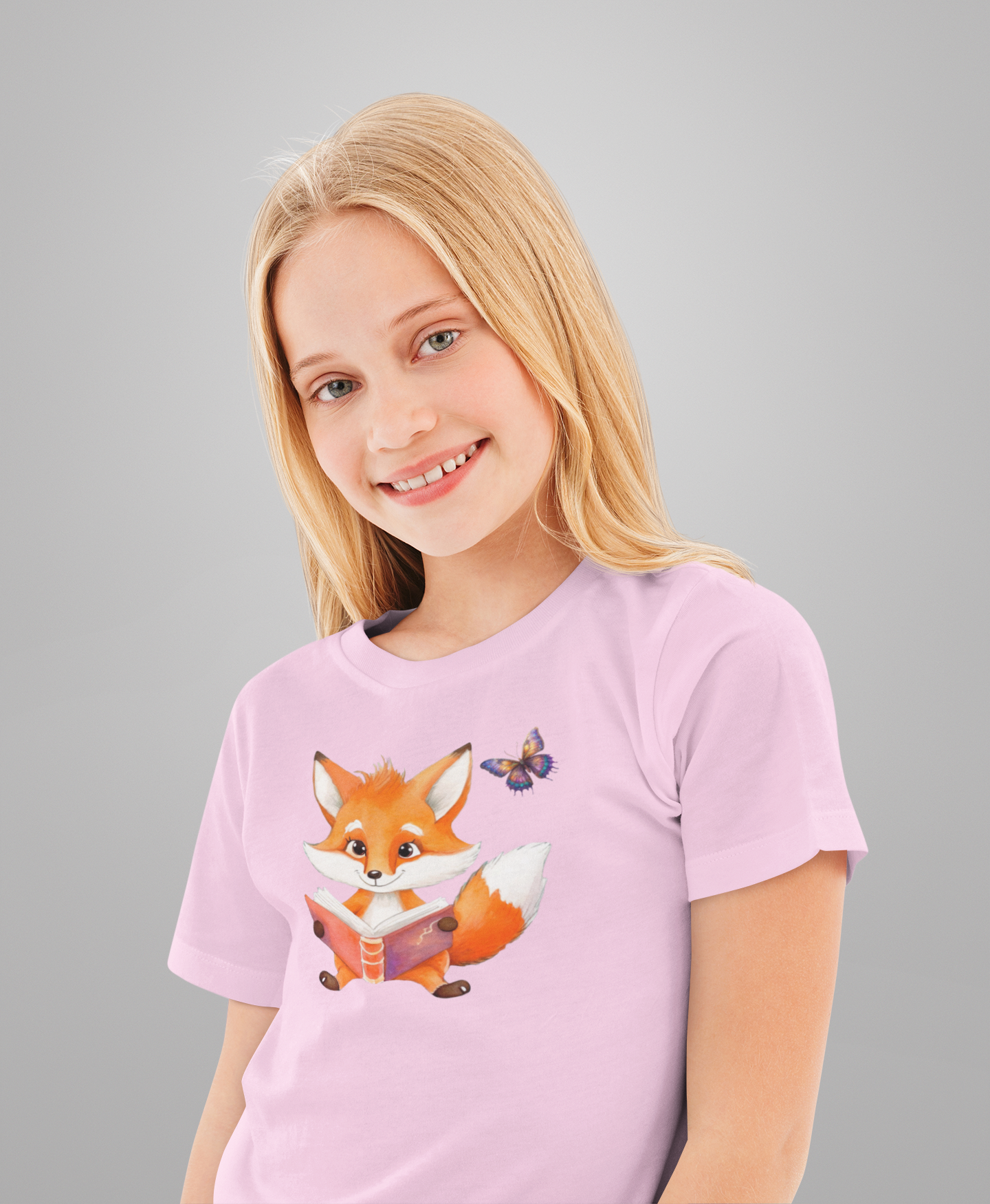 T-Shirt Kids Fox with Butterfly