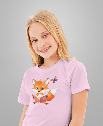 Camiseta de zorro con mariposa para niños SK