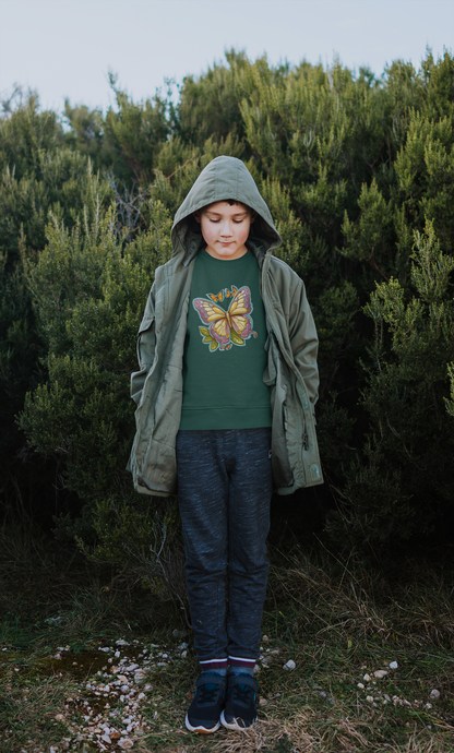 Sudadera Mini Cambiador mariposa pintada con aura