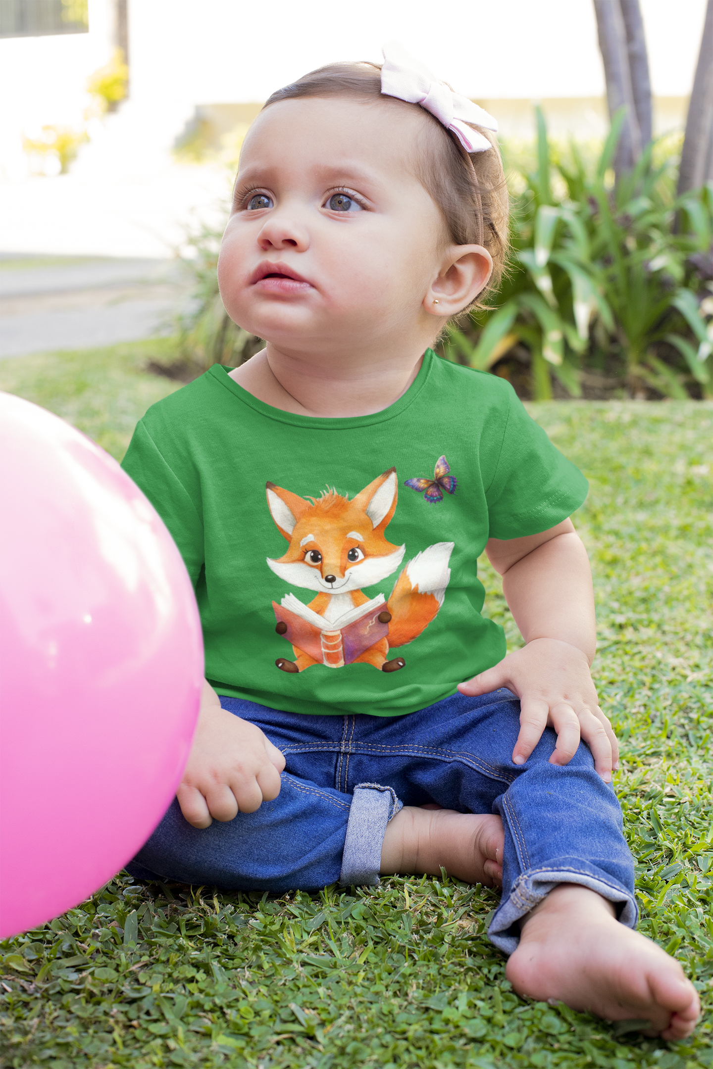 Cartoon Fuchs und Schmetterling - Baby Creator T-Shirt SK