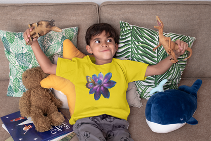 Galaxie Blume mit Schmetterling T-Shirt Kids SK