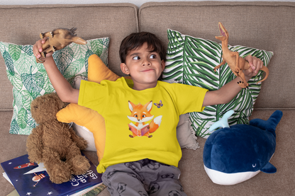Camiseta de zorro con mariposa para niños SK