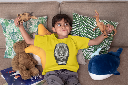 Mandala Löwenkopf in grau T-Shirt Kids SK