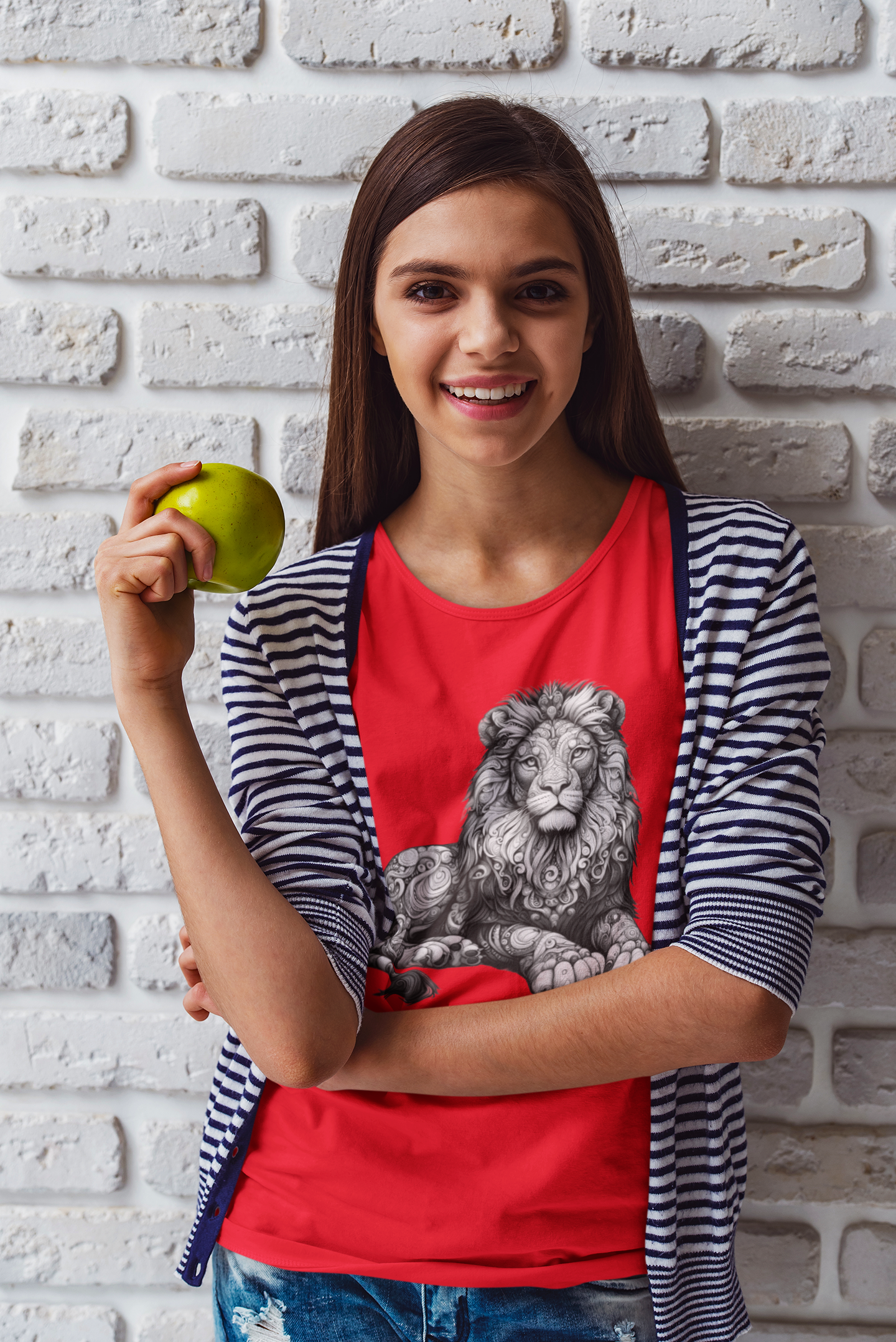 Mandala Löwenkopf in grau Creator T-Shirt