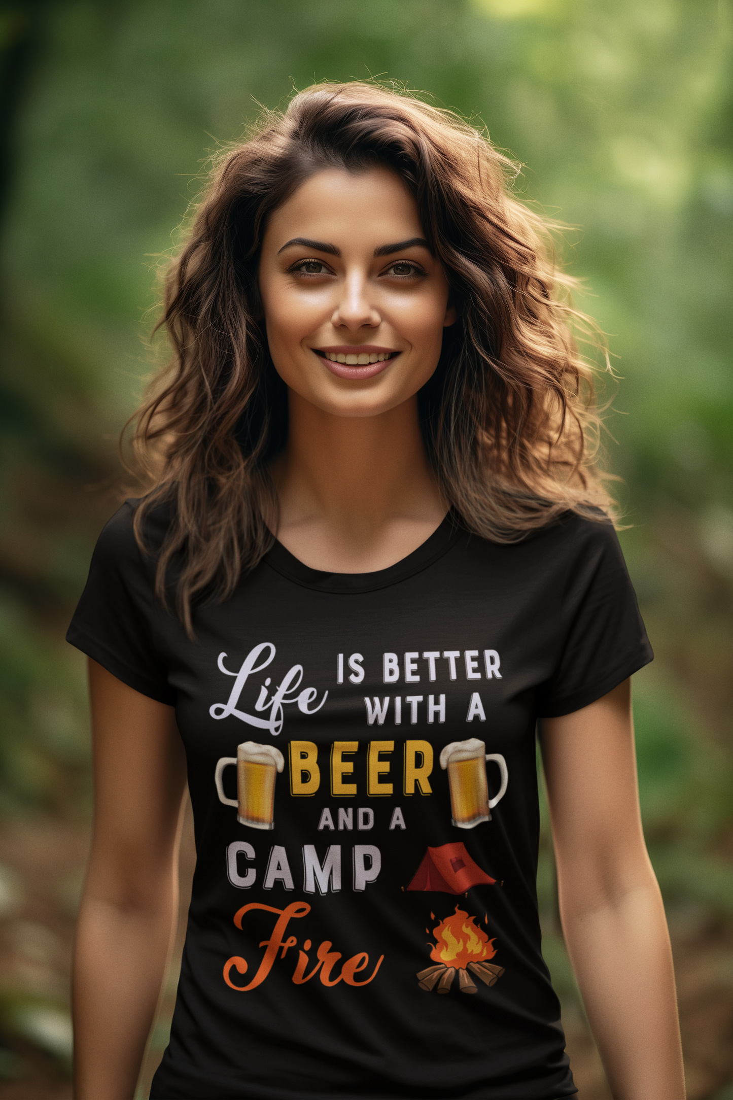 Live is mejor con Beer and camp Creator Camiseta