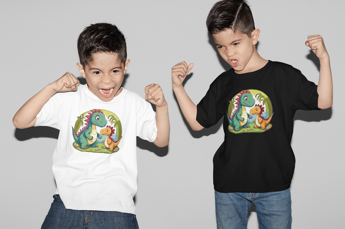 Camiseta Niños dos dinosaurios