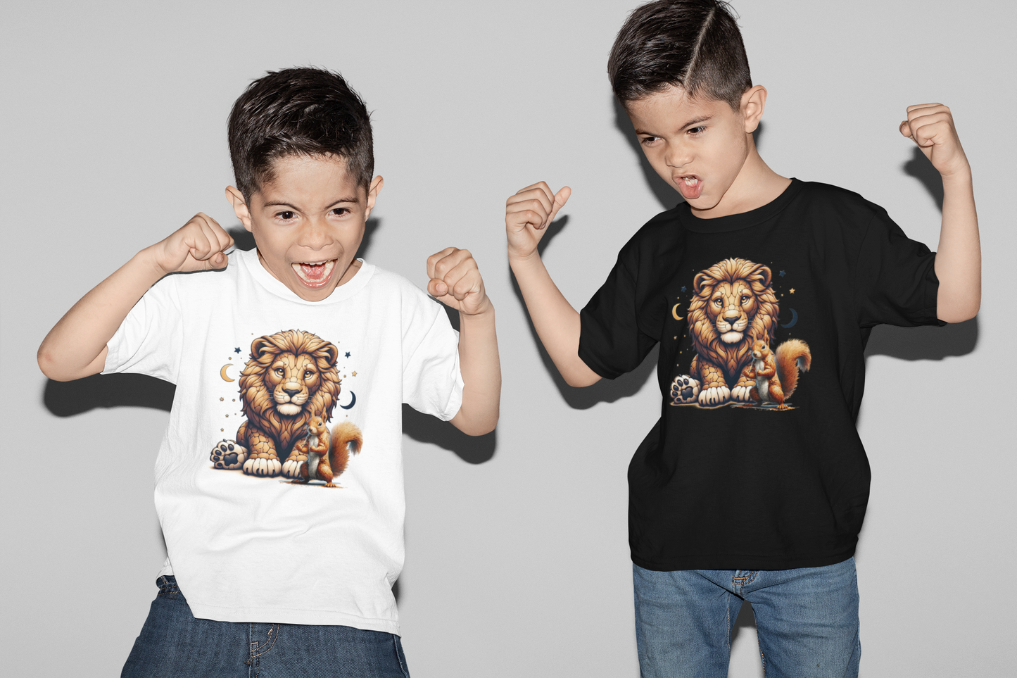 T-shirt Kids Loewe with squirrels and moons