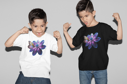 Galaxie Blume mit Schmetterling T-Shirt Kids SK