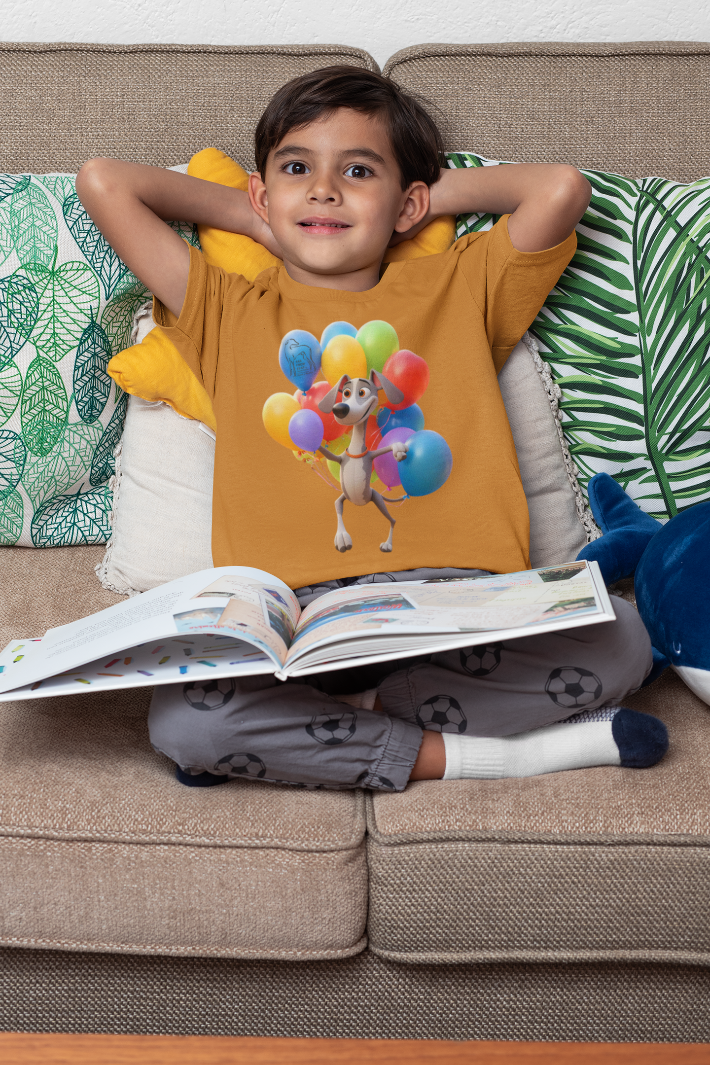 Unisex Kinder Premium organic T-Shirt - Windhund Comic 1 FARFROMFEAR