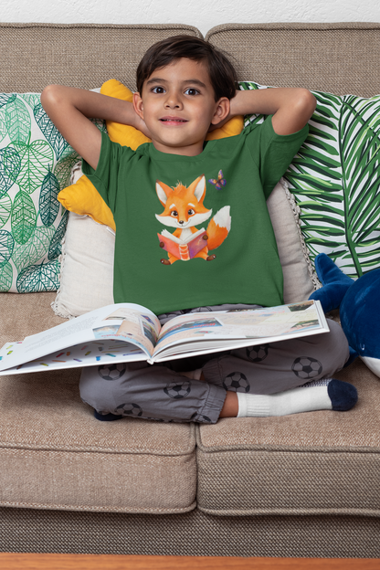 Camiseta de zorro con mariposa para niños SK