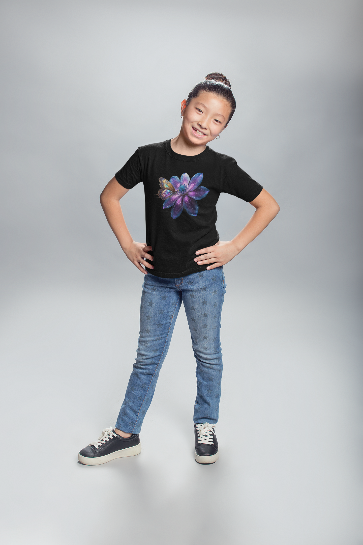 T-Shirt Kids Galaxy Flower with Butterfly