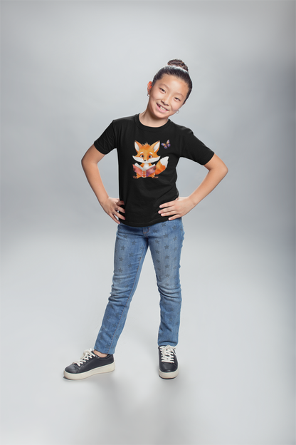 Camiseta de zorro con mariposa para niños SK