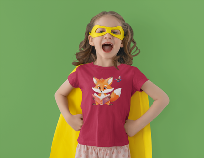 Camiseta de zorro con mariposa para niños SK