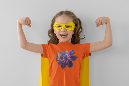 Galaxie Blume mit Schmetterling T-Shirt Kids SK