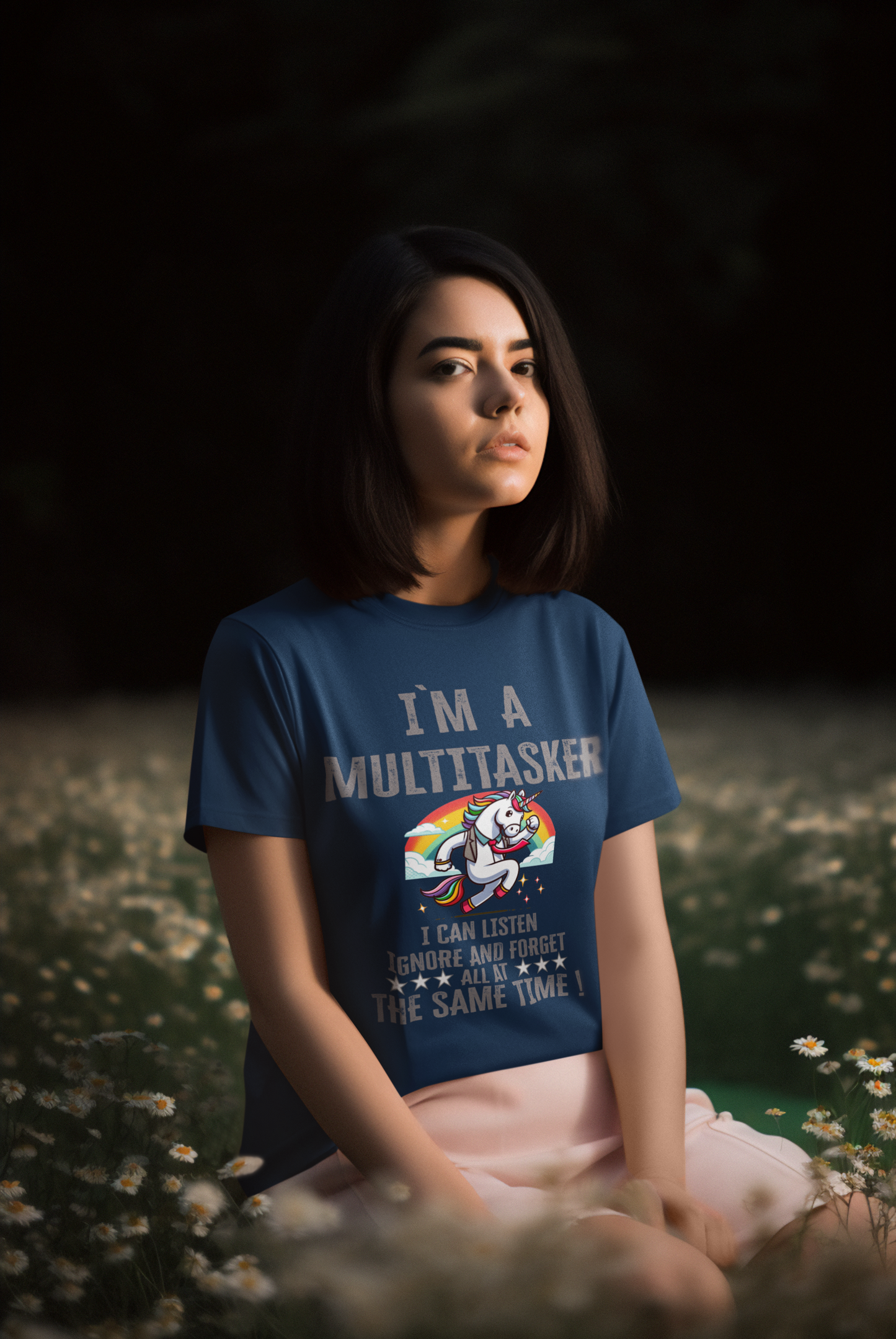 Creator T-Shirt I am a multitasker unicorn with tie