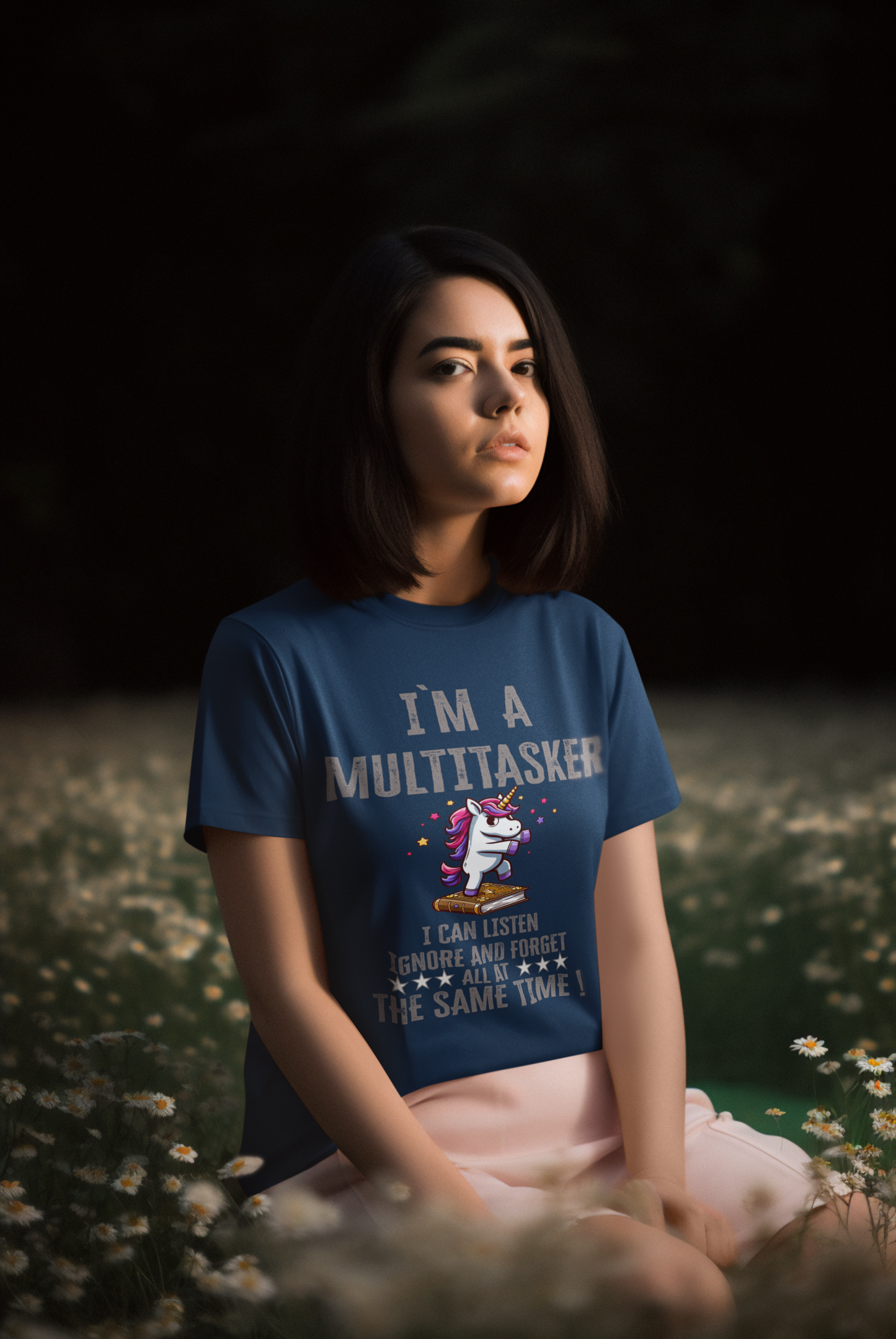 Creator T-Shirt I`ma Multitasker Unicorn Book Dance