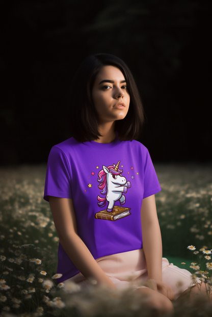 Camiseta Creadora Unicornio baila en libro