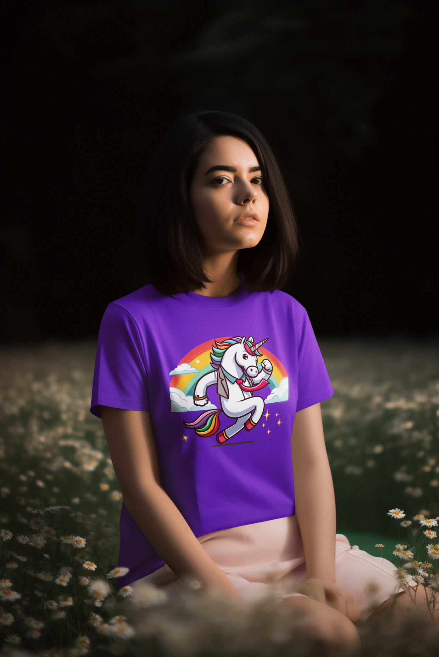 Creator T-Shirt Unicorn with Rainbow